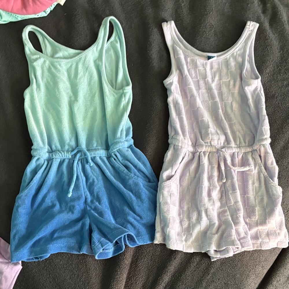Kids Blue and purple Romper Set